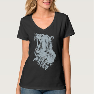 Roaring Bär Brown Bär Grizzly Predator Grizzly B T-Shirt