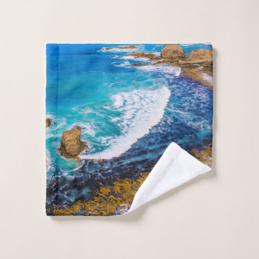 Roaring Bay am Nugget Point Badhandtuch Set (Waschlappen)