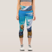 Roaring Bay am Nugget Point Capri Leggings (Vorderseite)