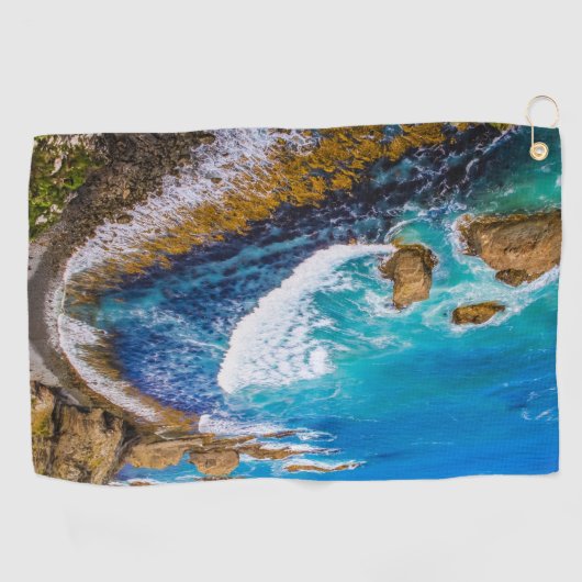 Roaring Bay am Nugget Point Golfhandtuch (Horizontal)