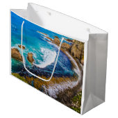 Roaring Bay am Nugget Point Große Geschenktüte (Vorderseite Schrägansicht)