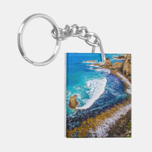 Roaring Bay am Nugget Point Schlüsselanhänger (Vorderseite links)