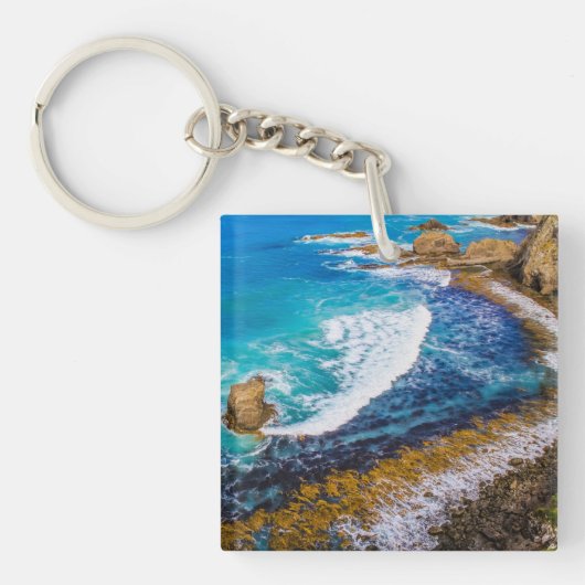 Roaring Bay am Nugget Point Schlüsselanhänger (Vorderseite)