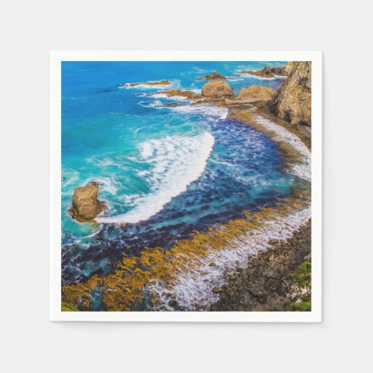 Roaring Bay am Nugget Point Serviette (Vorderseite)