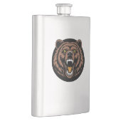 Roaring Bear Power Emblem Flachmann (Rechts)