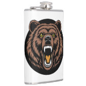 Roaring Bear Power Emblem Flachmann (Rechts)