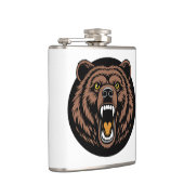 Roaring Bear Power Emblem Flachmann (Rechts)