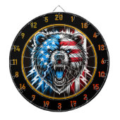 Roaring Bear Strikes mit scharfem Stolz Dartscheibe (vorne)