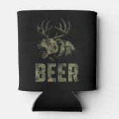 Roaring Bear With Antlers Beer Hunting Vintage Dosenkühler (Rückseite)