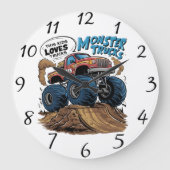 Roaring Beast Rampings durch die Erde Große Wanduhr (Vorderseite)