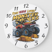 Roaring Behemoth fährt den Dirt Große Wanduhr (Vorderseite)