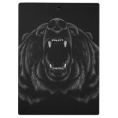Roaring Black Bear Clipboard Klemmbrett (Rückseite)