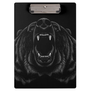 Roaring Black Bear Clipboard Klemmbrett