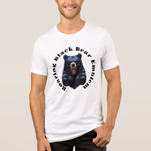 Roaring Black Bear Emblem Tri-Blend Shirt (Vorderseite)