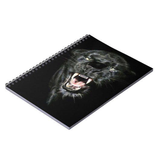 Roaring Black Panther Notizblock (Linke Seite)