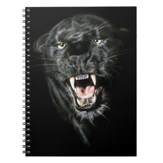 Roaring Black Panther Notizblock (Vorderseite)
