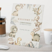 Roaring Boho Dinosaur Thema Geburtstag Sockelschild (In Situ)