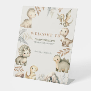 Roaring Boho Dinosaur Thema Geburtstag Sockelschild