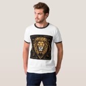 Roaring Confidence: Das Löwengedruckte Hemd T-Shirt (Vorne ganz)
