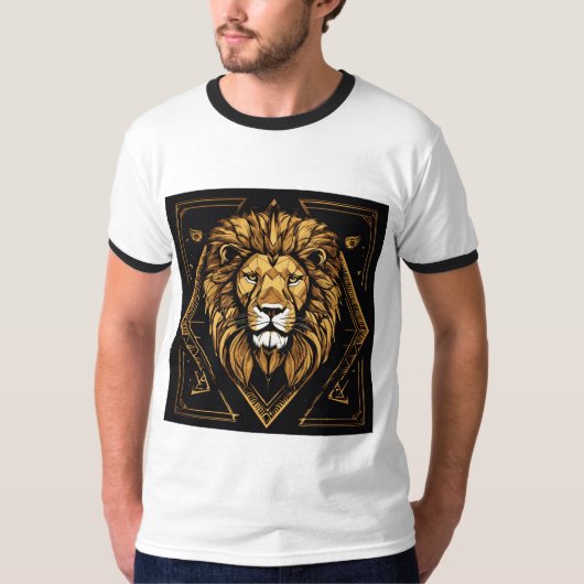 Roaring Confidence: Das Löwengedruckte Hemd T-Shirt (Vorderseite)