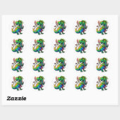 Roaring Dino: Fun Dinosaur Sticker Design" (Blatt)