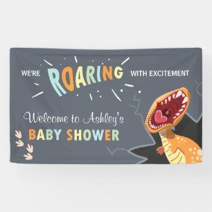 Roaring Dinosaur Baby Dusche Dino Backdrop Banner