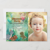 ROARING Dinosaur Geburtstagsparty! Einladung (Vorderseite)