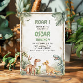 Roaring Dinosaur Geburtstagsparty Einladung