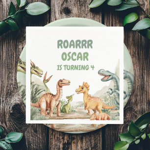 Roaring Dinosaur Geburtstagsparty Serviette