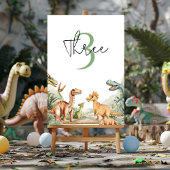 Roaring Dinosaur Geburtstagsparty Tischnummer