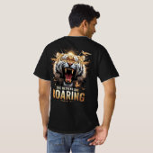 Roaring Faith Psalm 19:1 Tiger Christian Graphic T-Shirt (Schwarz voll)