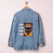 Roaring Fierce Fire Alien Tiger Wildlife Art Jeansjacke (Hangar)