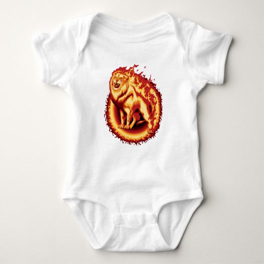 Roaring Fire Lion Baby Strampler (Vorderseite)