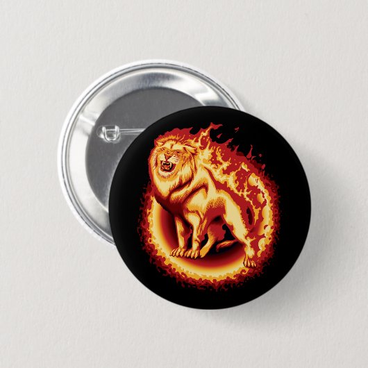 Roaring Fire Lion Button (Vorne & Hinten)