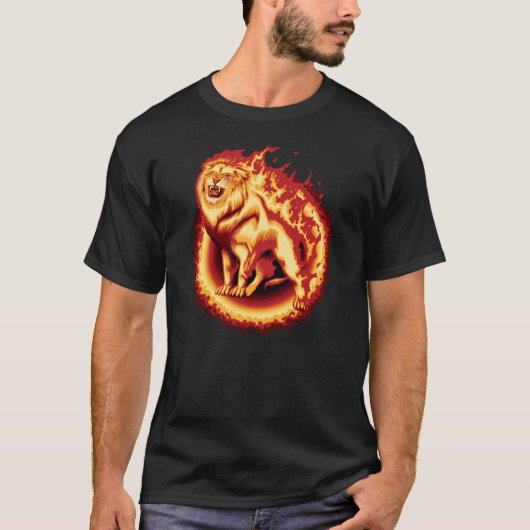Roaring Fire Lion T-Shirt (Vorderseite)