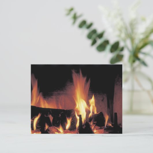 Roaring Fire Postkarte (Stehend Vorderseite)
