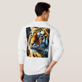"Roaring Flame - Majestic Lion T - Shirt" T-Shirt (Schwarz voll)