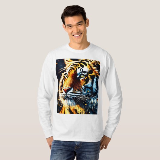 "Roaring Flame - Majestic Lion T - Shirt" T-Shirt (Vorne ganz)