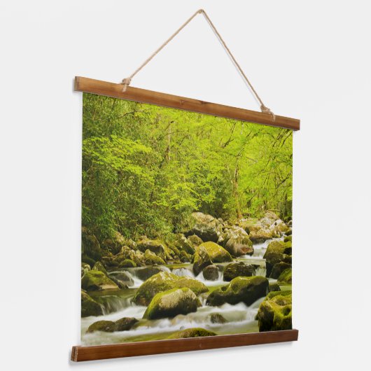 Roaring Fork im Frühjahr Wandteppich Mit Holzrahmen (Gewinkelt)