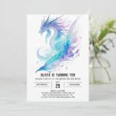 Roaring Fun Dragon Adventure Geburtstag Einladung (Stehend Vorderseite)