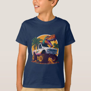 Roaring Fun T-Rex Reitmonster Truck Kids T-Shir T-Shirt