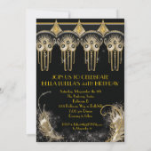 Roaring Gatsby Bling Party Einladungen (Rückseite)