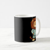 Roaring Giggles_ Lion In Pajama Costume For Sleepy Kaffeetasse (VorderseiteRechts)