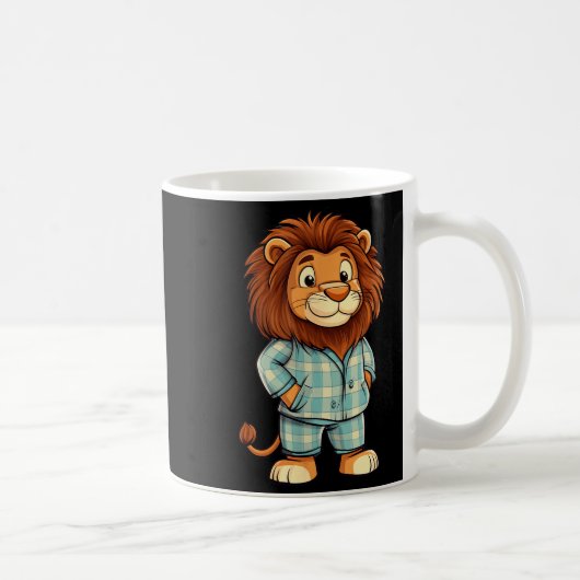 Roaring Giggles_ Lion In Pajama Costume For Sleepy Kaffeetasse (Rechts)