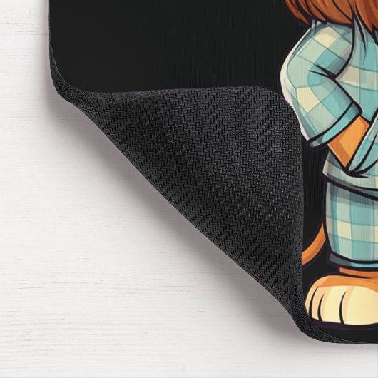 Roaring Giggles_ Lion In Pajama Costume For Sleepy Mousepad (Ecke)
