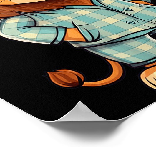 Roaring Giggles_ Lion In Pajama Costume For Sleepy Poster (Ecke)