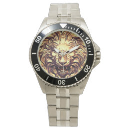 Roaring Gold Lion Head eWatch Armbanduhr