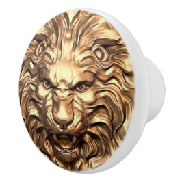 Roaring Gold Lion Head Keramikknauf