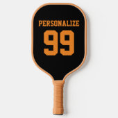 Roaring Gold Lion Head. Personalisiere Pickleball Schläger (Rückseite)
