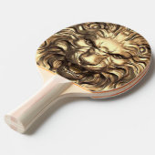 Roaring Gold Lion Head. Personalisiere Tischtennis Schläger (Vorderseite)